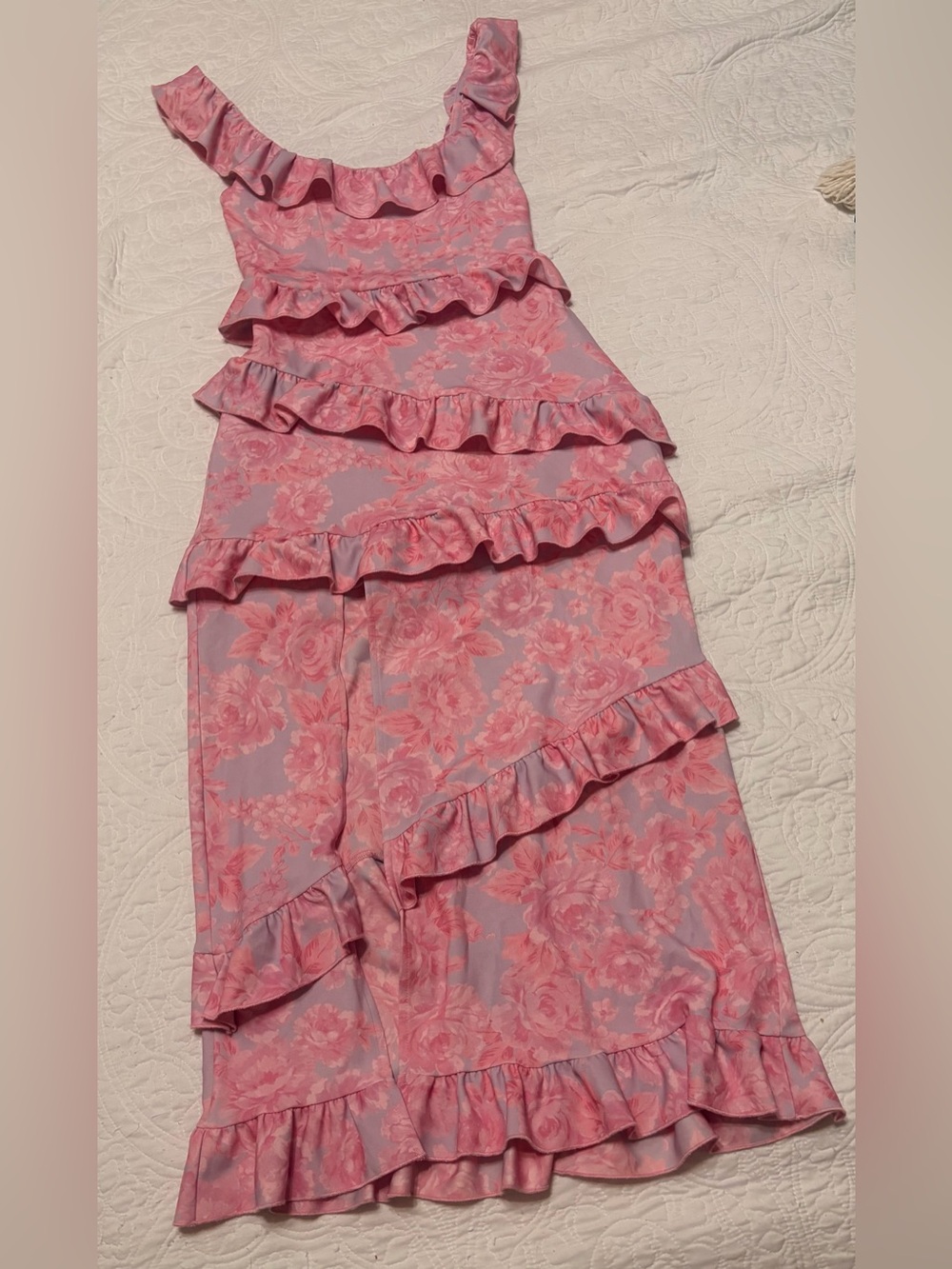 Show Me Your Mumu Greta Dress in Blushing Floral Stretch-Size Medium